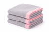 Giggle Baby - Organic Cotton Cot Blanket - Grey / Pink Trim 120x100cm.