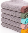 Giggle Baby - Organic Cotton Cot Blanket - Grey / Pink Trim 120x100cm.