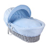 Grey wicker basket Blue Dimple (online only)