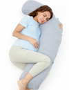 Momcozy J Shaped Maternity Body Pillow - Grey