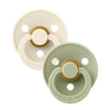BIBS Pacifier Colour 2 Pack Latex Size 2 Ivory/Sage