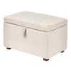 Gaia Serena Footstool - Biscuit Boucle//Oak