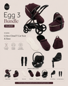 Egg 3 Bundle Mulberry with Cybex Cloud T Car Seat & Base