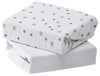BabyElegance- 2pk Jersey Crib/Cradle fitted sheet Grey Star